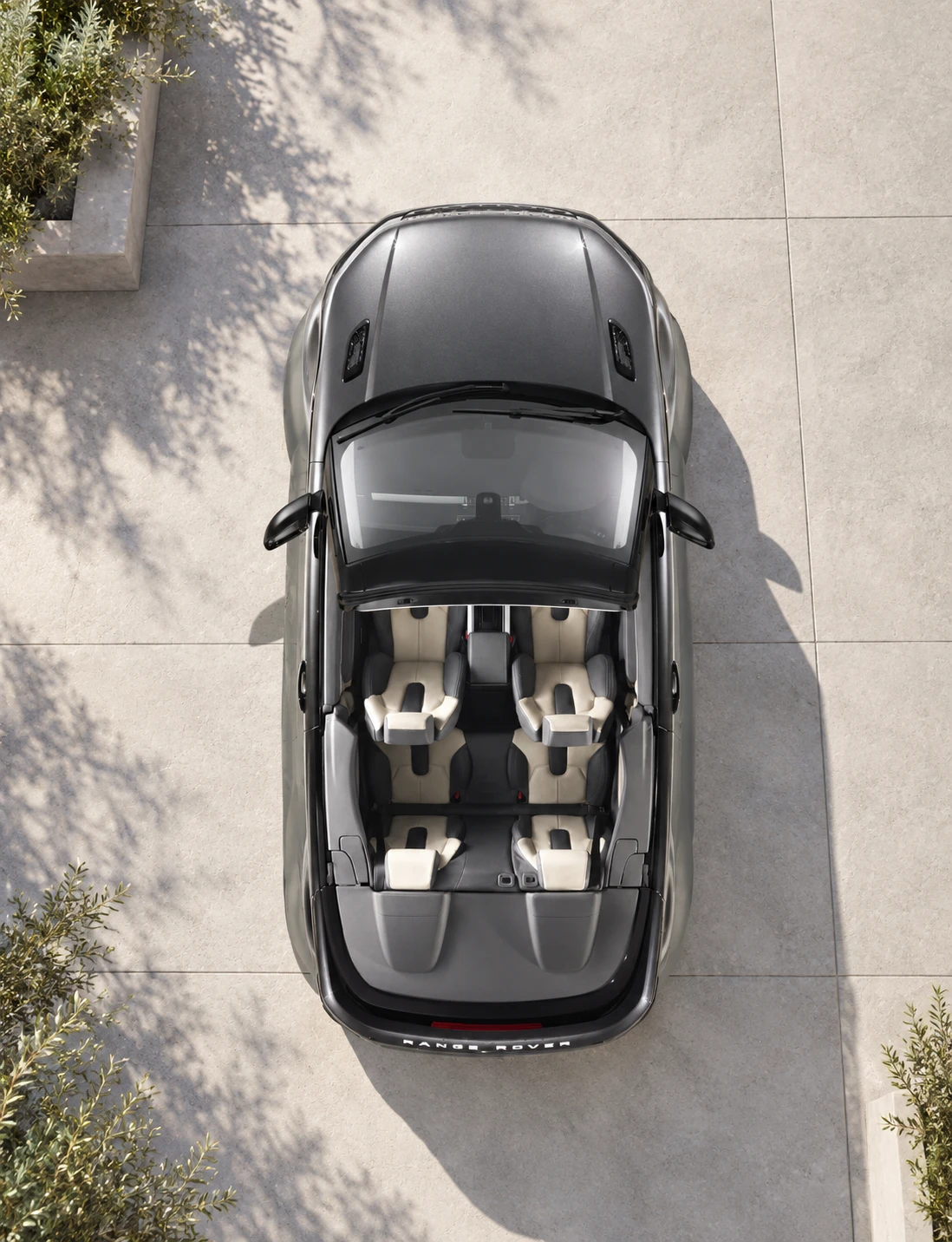 Keturvietis Evoque Convertible Concept iš viršaus