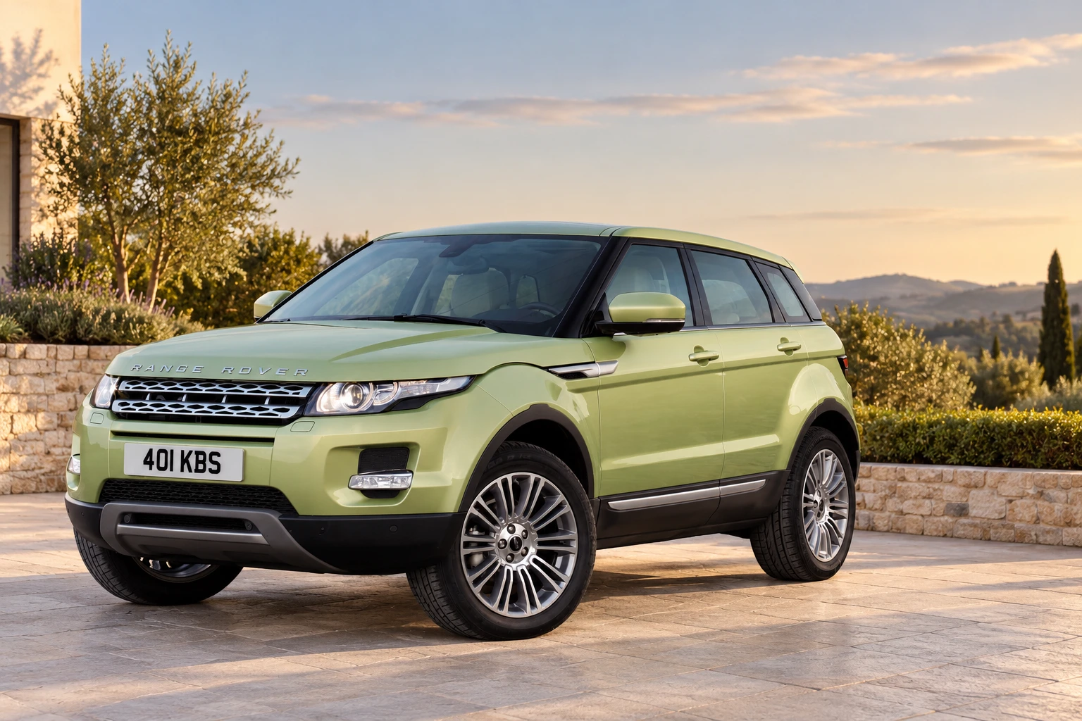 Original five-door Range Rover Evoque in green