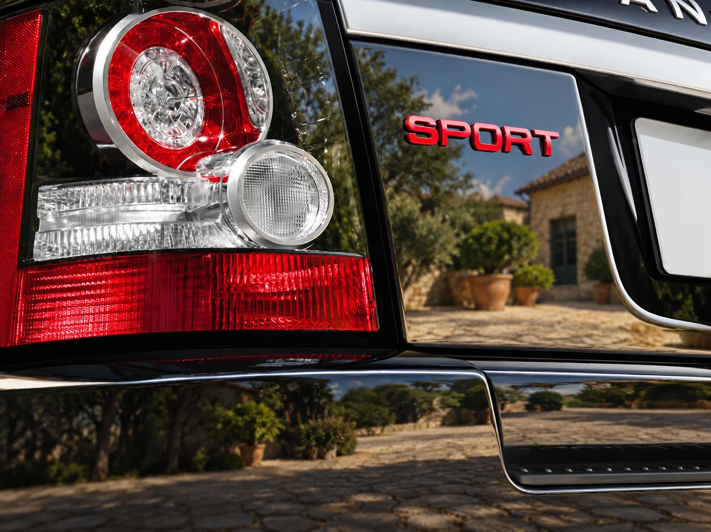 Red SPORT rear badge and L320 rear lamp