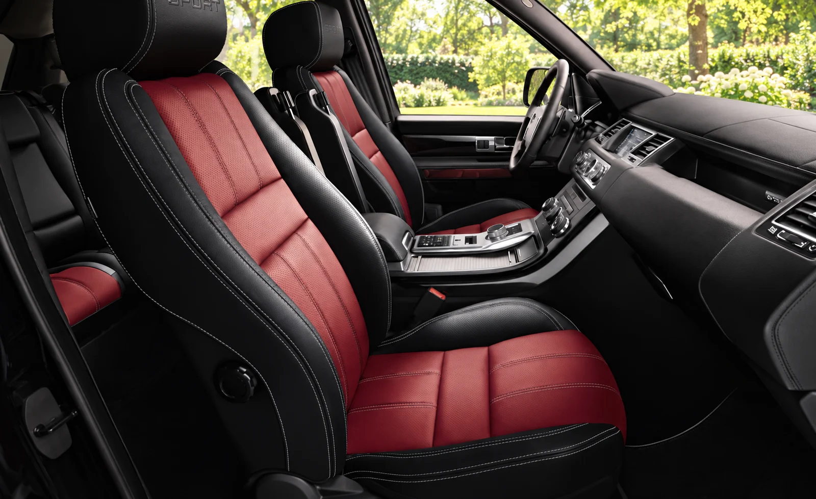 Pimento Red and Ebony seat upholstery